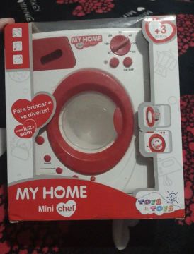 Brinquedo Lavadora Infantil My Home Mini Chef com Luz e Som