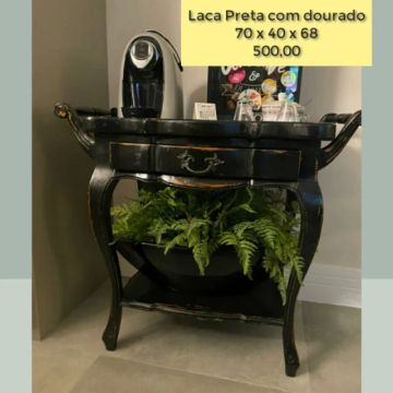 Mesa Bar em madeira laca preta