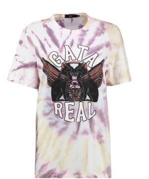 Camiseta Tie Dye Gata Real