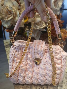 Linda bolsa rosa bebê 