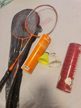 Kit Badminton - Vollo 2 raquetes + petecas