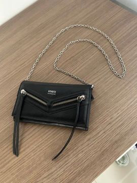 Bolsa carteira Suri Schutz preta couro