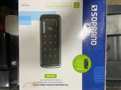 Fechadura digital para porta de vidro