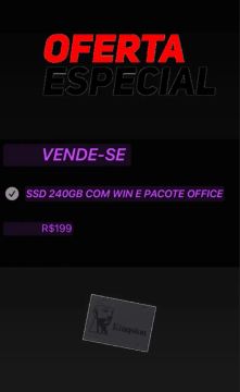 SSD 240GB COM WIN E PACOTE OFFICE 