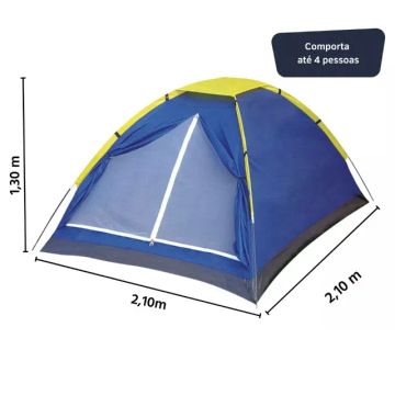 Barraca Acampamento 4 Pessoas - Azul