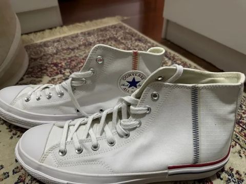 tênis all star masculino Chuck Taylor original cano alto branco  edição limitada 44