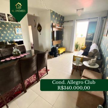 Vendo apartamento no Condomínio Allegro Club - Financia