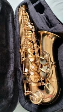 Saxofone Alto Dourado em Ótimo Estado