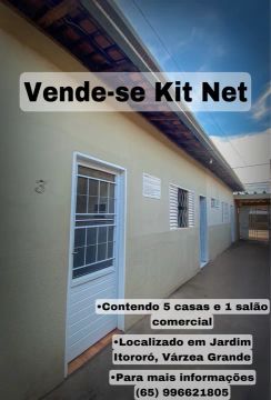 Kit Net com 5 casas e 1 salão comercial em Várzea Grande
