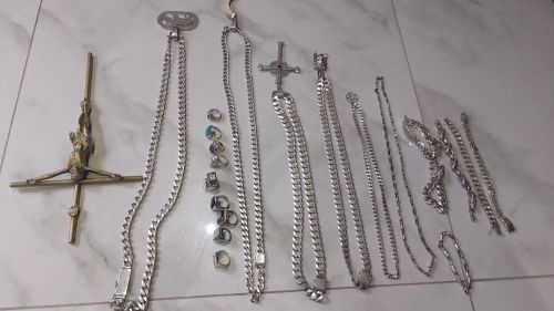 Conjunto de Correntes e Pingentes de Prata