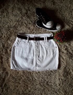 Saia Jeans Branca