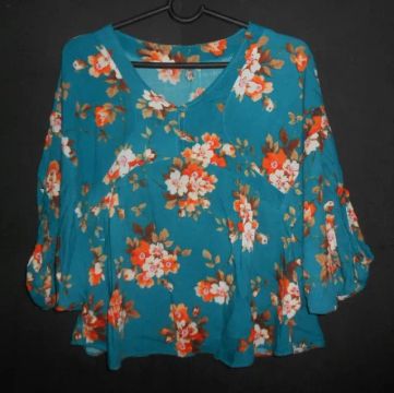 Blusa Feminina Florida Leve Ciganinha 