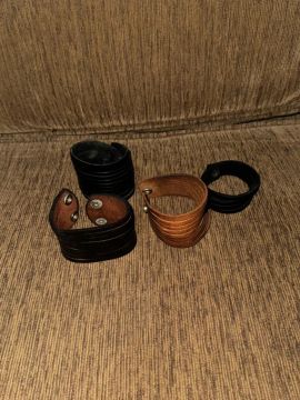 Pulseiras De Couro Kit Com 4 - Excelente Estado