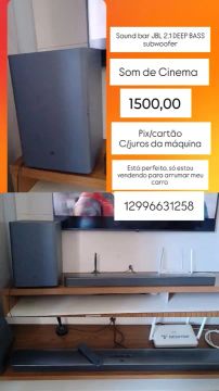 Soundbar JBL 2.1 Deep Bass - Som de Cinema