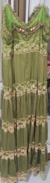 Vestido Longo Verde com Renda