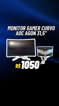 Monitor Gamer Curvo AOC Agon 31.5", 165 Hz, Full HD, 5ms
