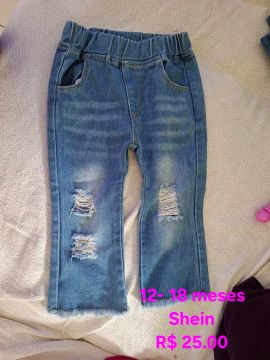Calça Jeans Infantil - 12-18 Meses - Shein