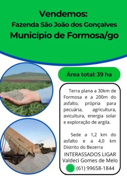 Fazenda a Venda - Próximo ao povoado do bezerra