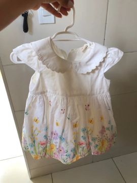 Vestido Infantil - Flores e Borboletas