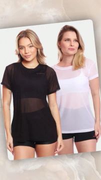 Blusa Tule - Preta e Branca disponíveis 