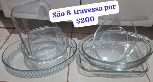 8 Travessas de Vidro - R$200