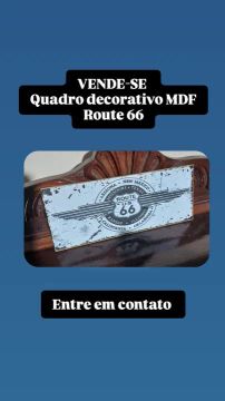 Quadro Decorativo Route 66 MDF