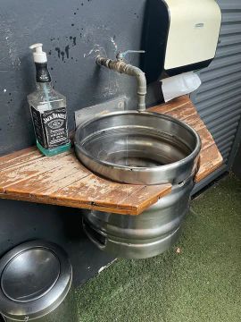 Pia de Aço Inox para Banheiro - Estilo Industrial