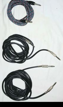 3 cabos p10 para instrumentos de 3 metros 