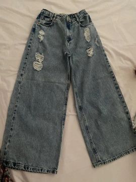 Calça Jeans Infantil Wild Legg 11-12 anos com Detalhes Desfiados