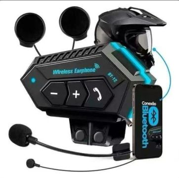 Intercomunicador Bluetooth para Motocicleta - Conexão Segura