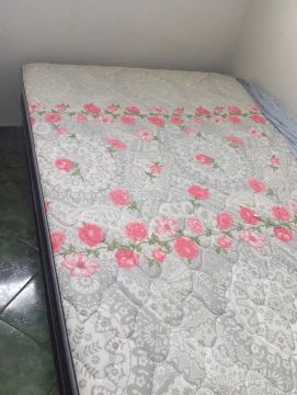 Cama Box Casal com Desenho Floral
