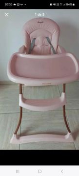 Cadeira de Alimentação Bebê Burrigotto Rosa