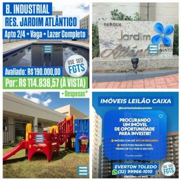 INDUSTRIAL - Apto 2/4 + Vaga Numerada + Lazer Completo - USE SEU FGTS!!!