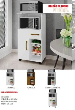 Balcão Para Forno e Microondas Novo na Promoção