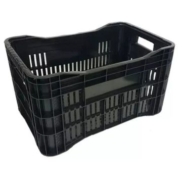 Caixa Plástica Organizadora Hortifrúti Agrícola 31x36x56cm Preta