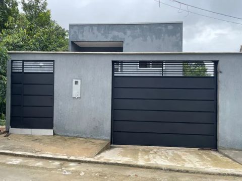 Portão galvanizado Basculante