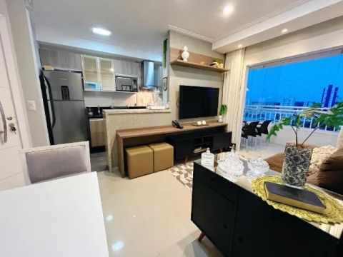 Apartamento Ed. Plaza Mendonça -Semimobiliado - 2/4 - 1 Suíte - 55m² - 1 Vaga - Andar Alto