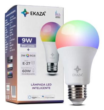 Lâmpada LED Inteligente 9W RGB E27 - Controle por App