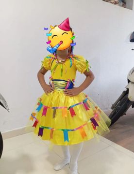 Vestido de Festa Junina Infantil - Tamanho 6