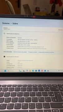 Notebook Lenovo - usado apenas para acessar as configurações 