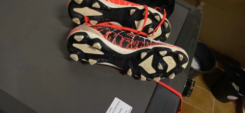 Chuteira Adidas X SpeedPortal Messi.4 FxG Campo Unissex - Branco/Laranja número 39