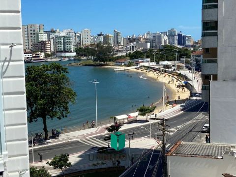 Lindo e novíssimo apartamento de 2 quartos com 2 suítes, varanda com vista para o mar - Op
