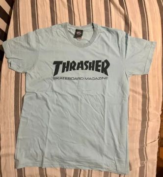 Camiseta Thrasher Magazine Skate Mag - Azul Claro