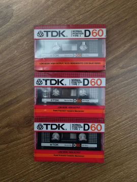 Fita k7 cassete TDK D60 lote c/3