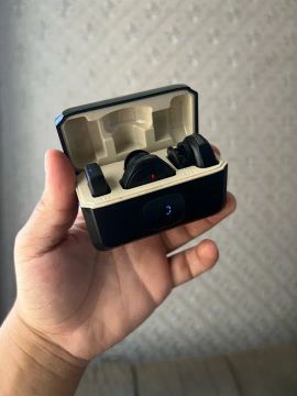 Microfone lapela Moeda com Estojo de Carregamento
