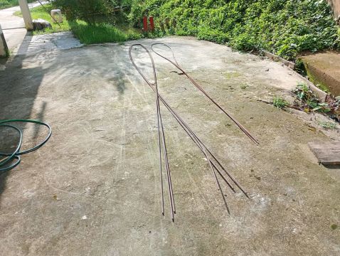 3 varas de ferro de 3/8