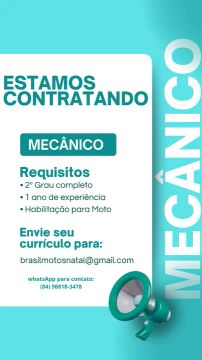 Estamos Contratando Mecânico