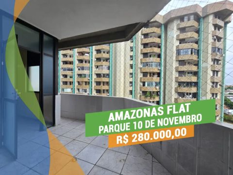 Amazonas Flat 2qts/1st Av. Djalma Batista, próximo ao Amazonas Shopping
