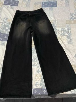 Calça Jeans Wide Leg Preto