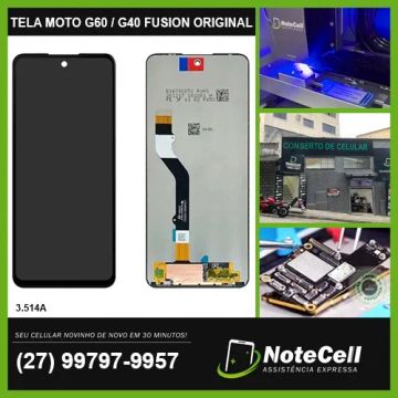 Tela Display Para Moto G60 Original / Moto G40 Fusion Original 3.514A - 30 Minutos